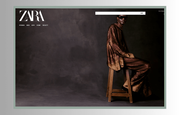 ZARA（ザラ）2024年冬40dai男性ファッションホームページ